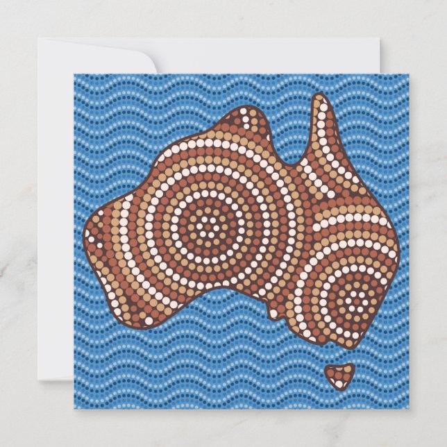 Pintura de puntos de Australia aborigen (Anverso)