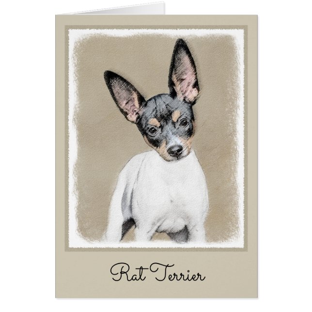 Pintura de Rat Terrier - Arte Perro Original. (Frente)