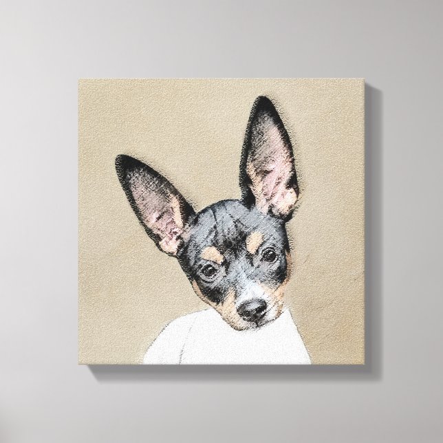 Pintura de Rat Terrier - Arte Perro Original. (Anverso)