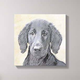 Pintura de recuperación plana - Arte de perro orig