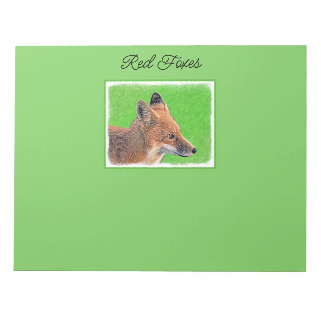 Pintura de Red Fox - Bloc de notas original de Art (Frente)