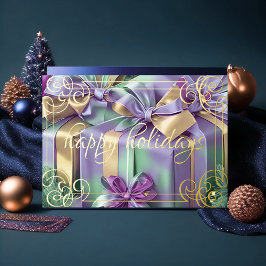 Pintura de regalos de Navidad lavanda púrpura ment