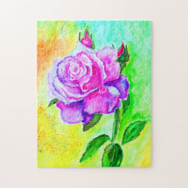 Pintura de rompecabezas rosa de Rose Jigsaw
