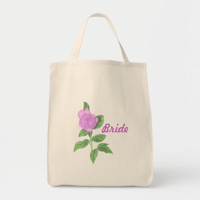 Pintura de Rosa de lavanda, bolsas de té de novia (Frente)