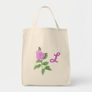 Pintura de Rosa de lavanda, bolsas de tocador mono