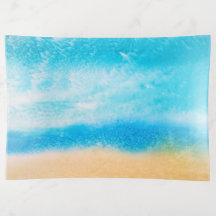 Pintura de seda abstracta de "On the Beach"