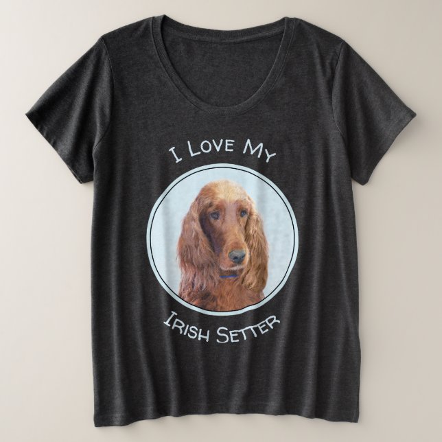 Pintura de Setter Irlandés - Arte de Perro Origina (Anverso del diseño)