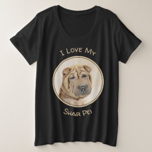 Pintura de Shar Pei - Arte Perro Original Cuto