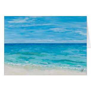 Pintura de silla de playa, tarjeta para sentirse m