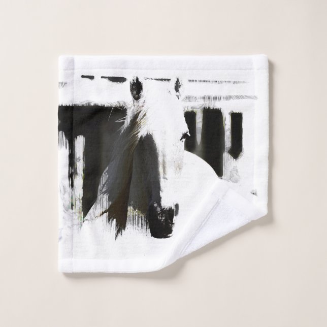 Pintura de Stallion blanco (Toallita)