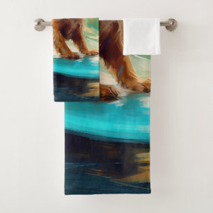 Pintura de surf Cocker Spaniel Beach