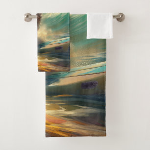 Pintura de surf de Bernedoodle Beach