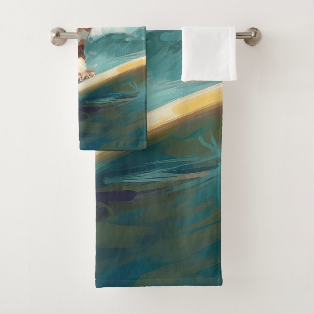 Pintura de surf en la playa de Brittany Spaniel (In situ)