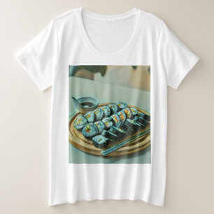 Pintura de sushi vintage