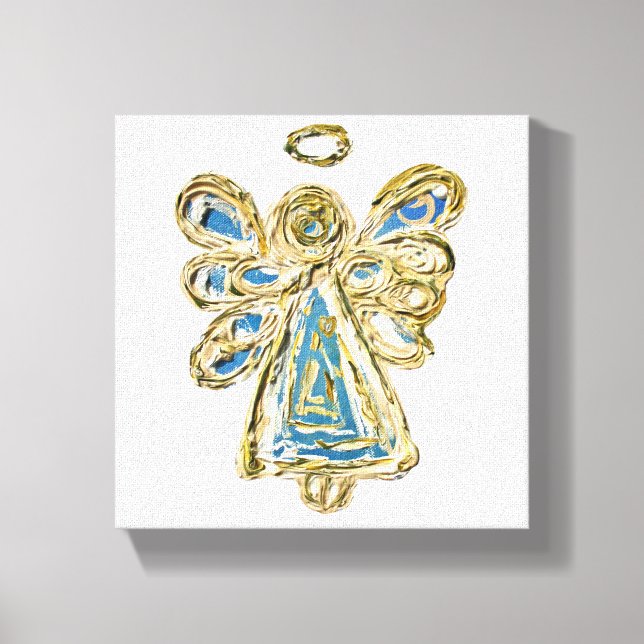 Pintura de tela de tela envuelta en el arte Ángel  (Anverso)