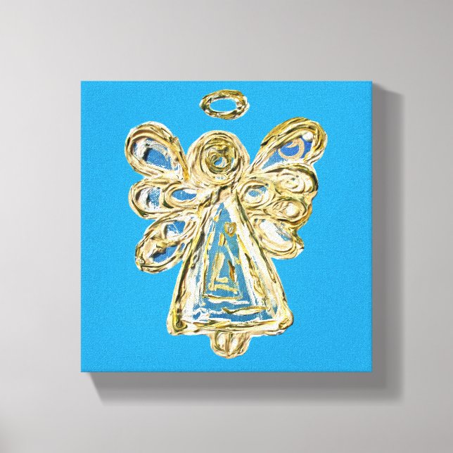 Pintura de tela de tela envuelta en el arte Ángel  (Anverso)
