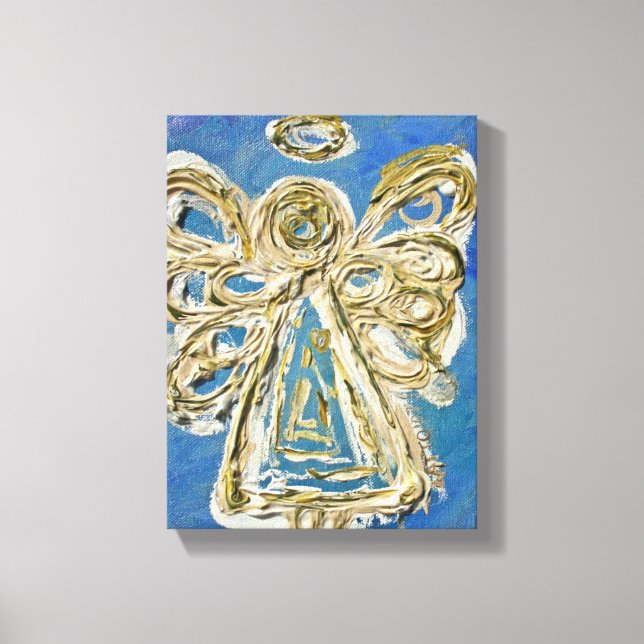 Pintura de tela de tela envuelta en el arte Ángel  (Anverso)