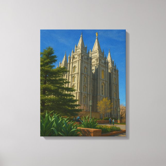 Pintura de templo de Salt Lake #1™ LDS Arte de par (Anverso)