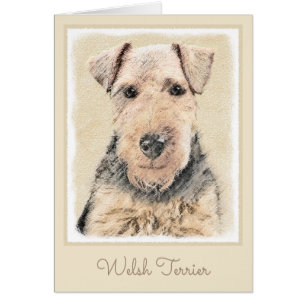 Pintura de Terrier galés - arte original lindo de