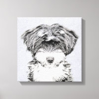 Pintura de Terrier Tibetano - Arte de Perro Origin