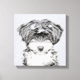 Pintura de Terrier Tibetano - Arte de Perro Origin