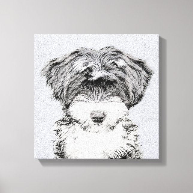Pintura de Terrier Tibetano - Arte de Perro Origin (Anverso)