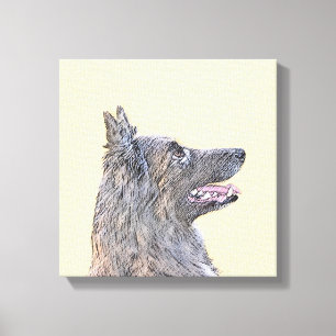 Pintura de Tervuren belga - Arte de perro original
