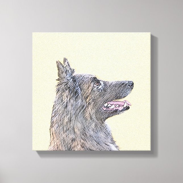 Pintura de Tervuren belga - Arte de perro original (Anverso)