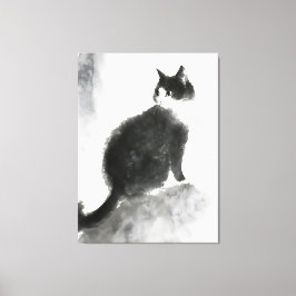 Pintura de tinta Cute Cat Wall Art Decor de arte