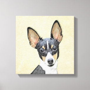 Pintura de Toy Fox Terrier - Arte de Perro Origina