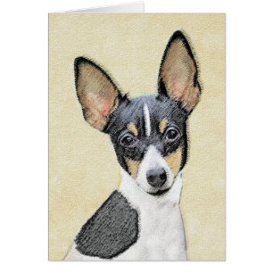 Pintura de Toy Fox Terrier - Arte de Perro Origina