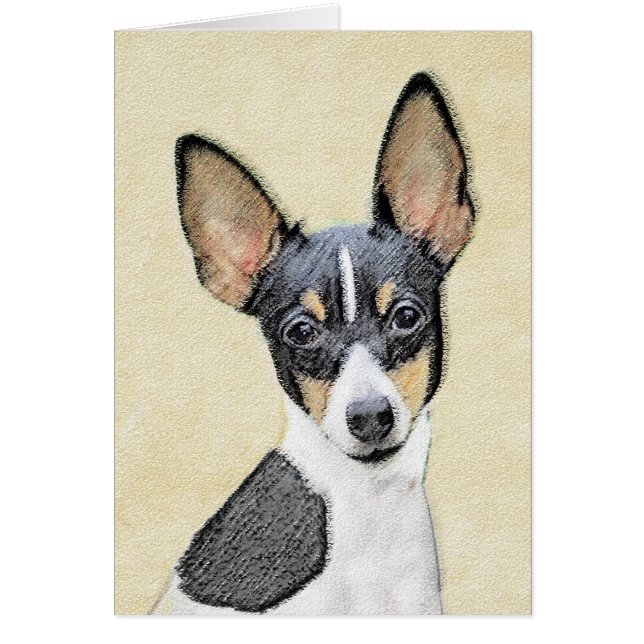 Pintura de Toy Fox Terrier - Arte de Perro Origina (Frente)