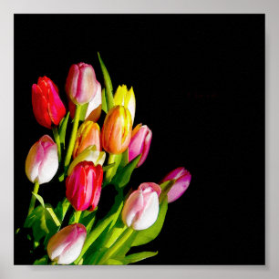 Pintura de tulipán - Arte de flores original