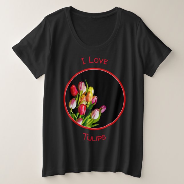 Pintura de tulipán - Arte de flores original (Anverso del diseño)