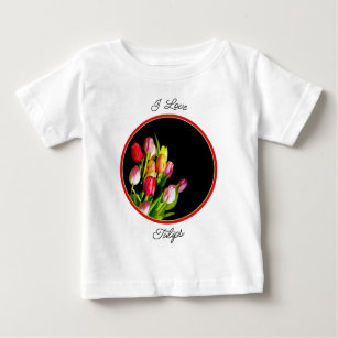 Pintura de tulipán - Camiseta para bebé de arte de