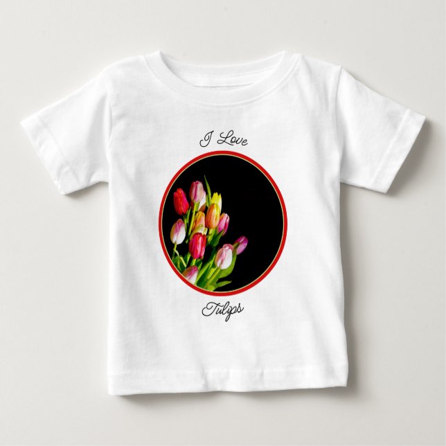 Pintura de tulipán - Camiseta para bebé de arte de (Anverso)