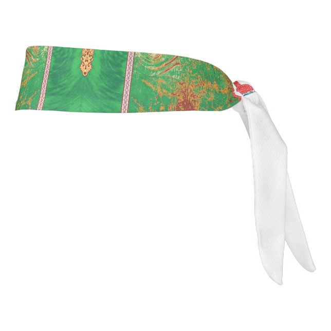 pintura de un campo verde con un borde naranja (Girar 90)