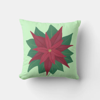 Pintura de una almohada de Navidades de flores de