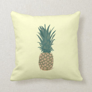 Pintura de una piña fresca, almohadas tropicales