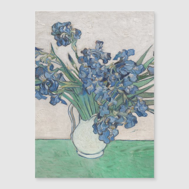 Pintura de Van Gogh Jarrón de Iris Impresionismo (Anverso)