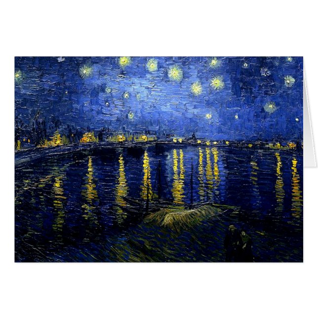 Pintura de Van Gogh, Noche estrellada sobre el Ród (Anverso (Horizontal))