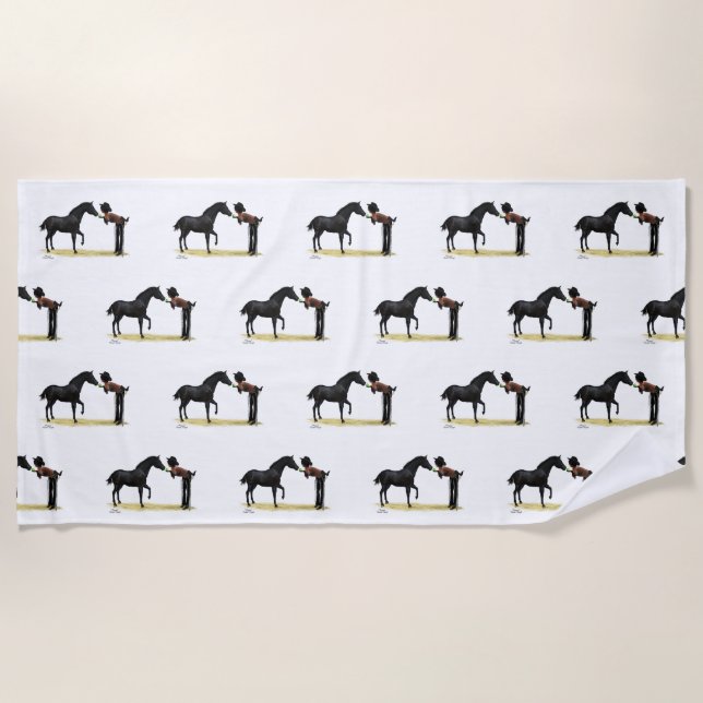 Pintura De Vaquera Con Patrón De Toalla De Playa D (Anverso)