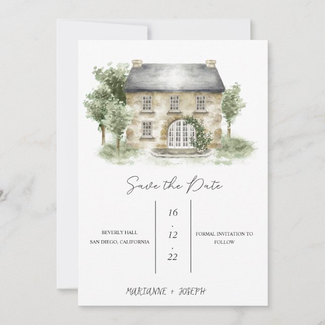 PINTURA DE VENA GUARDAR LA INVITACIÓN DE FECHA (Anverso)