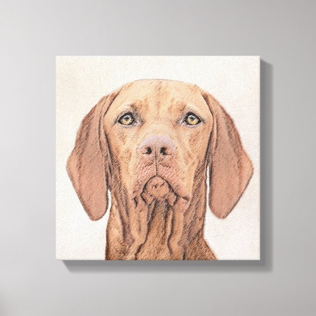Pintura de Vizsla - Arte Perro Original. (Anverso)