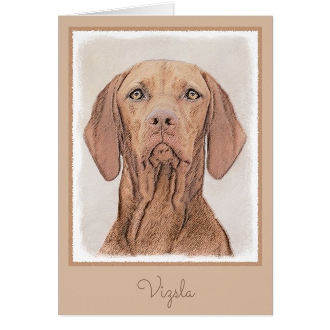 Pintura de Vizsla - Arte Perro Original. (Frente)