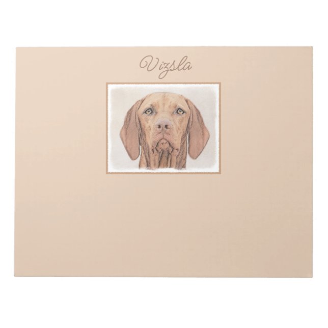 Pintura de Vizsla - Bloc de notas de arte de perro (Frente)
