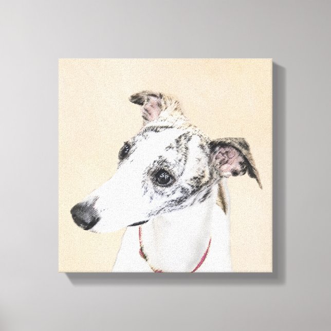 Pintura de Whippet - Arte Cute Original Perro (Anverso)