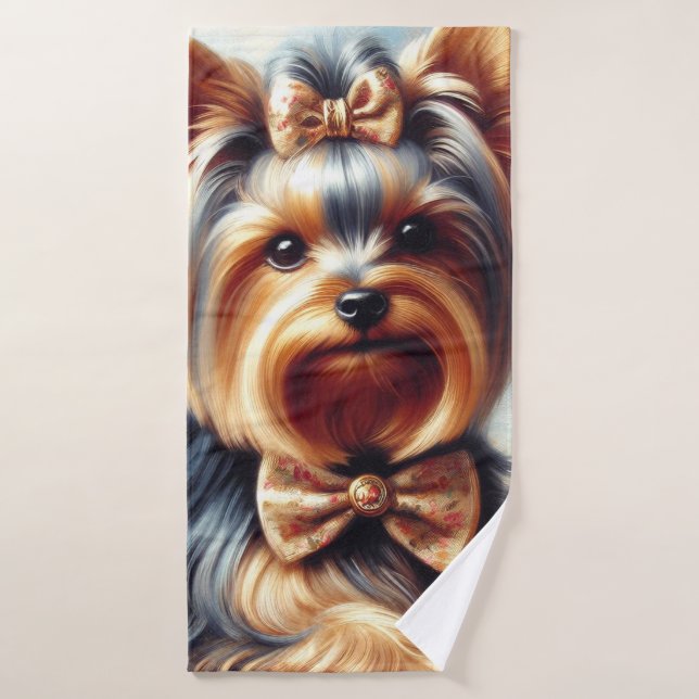 Pintura de Yorkshire Terrier (Toalla de baño)