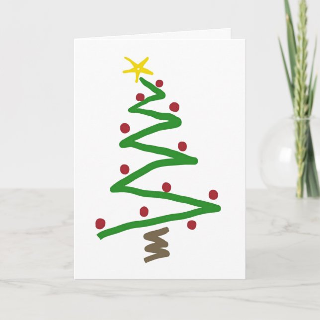 Pintura del árbol de navidad del zigzag (Anverso)