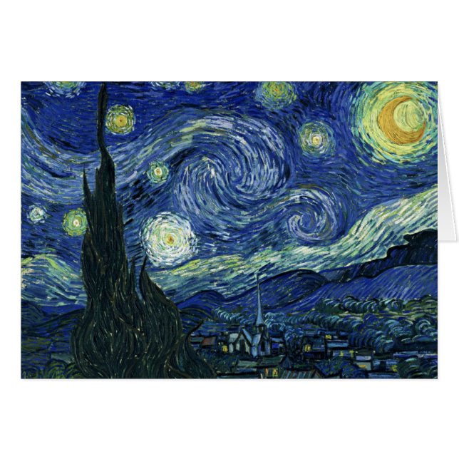 Pintura del Bella Artes de Starry Night Vincent va (Anverso (Horizontal))